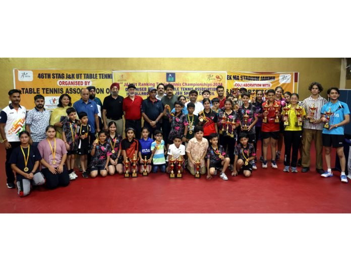 Ritvik and Mishti Claim Top Honors at 2nd J&K Table Tennis Ranking Championship