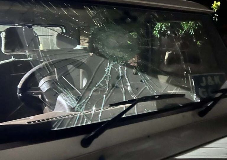 DMO’s vehicle damaged in stone-pelting in Tawi, driver injured