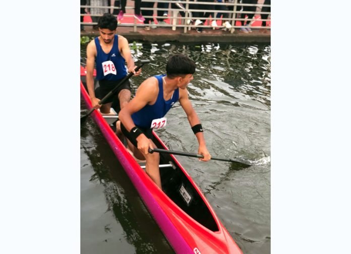 Jammu and Kashmir athletes at the National Kayaking & Canoeing Championship