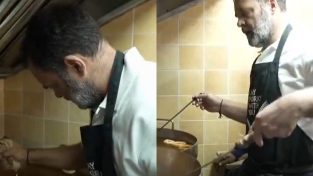 Rahul Gandhi Tries His Hand At Making ‘Imarti’, ‘Besan Laddoo’