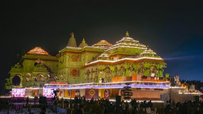 Rajnath Hoists Flag In Ram Temple Complex To Mark Second Year Of Idol Consecration
