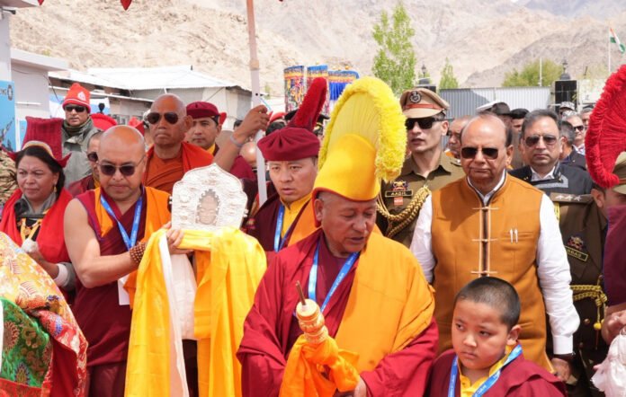 Holy Relics of Tathagata Buddha Arrive in Leh Amid Devotion
