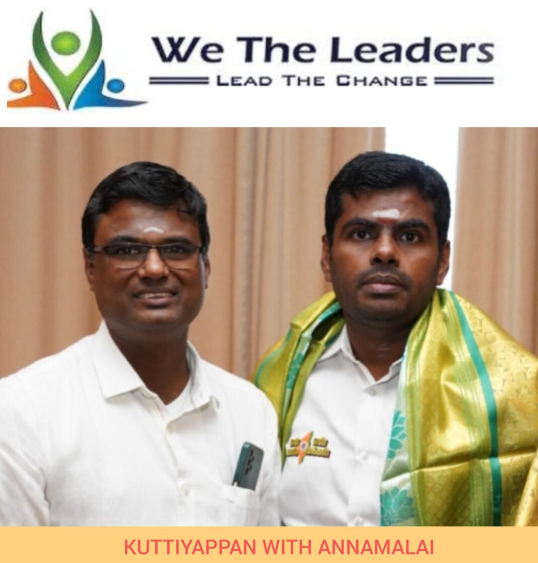 BJP Bigwig Jumps Ship to Annamalai’s ‘We the Leader’ Initiative, Sparking Political Tremors in Tamil Nadu