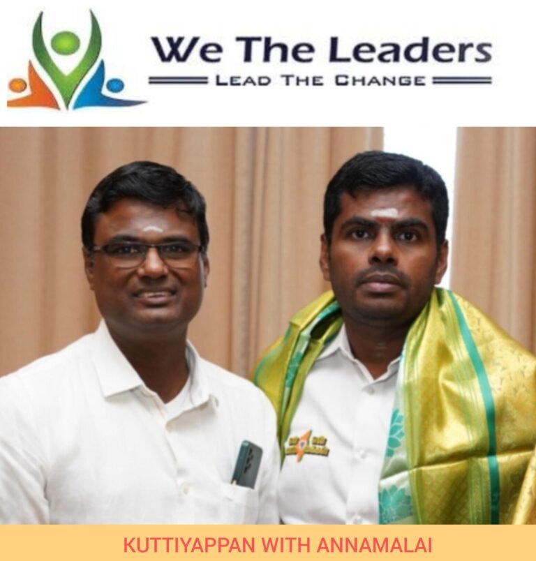 BJP Bigwig Jumps Ship to Annamalai’s ‘We the Leader’ Initiative, Sparking Political Tremors in Tamil Nadu