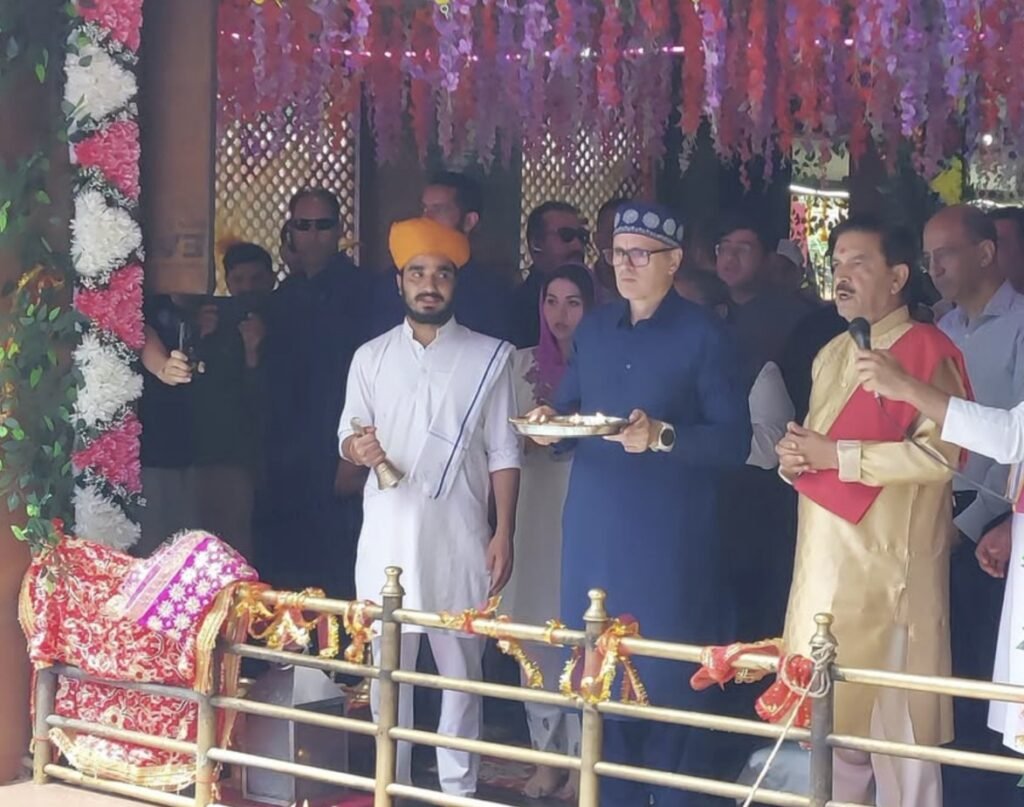 CM Omar Abdullah visits Kheer Bhawani temple in Ganderbal