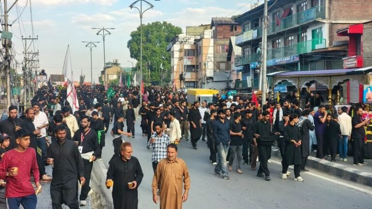 Thousands Participate in Historic 8th Muharram Procession in Srinagar Amid Tight Security