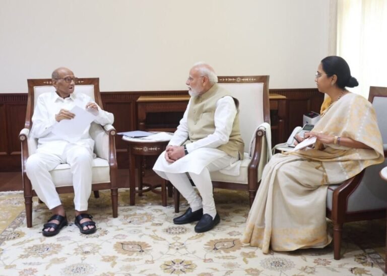 Monsoon session: Sharad Pawar, Supriya Sule meet PM Modi in Parliament