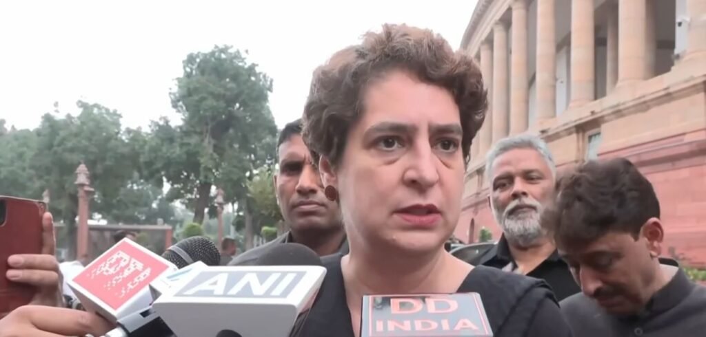 “What is happening with students and in Parliament is undemocratic”: Priyanka Gandhi Vadra targets Centre
