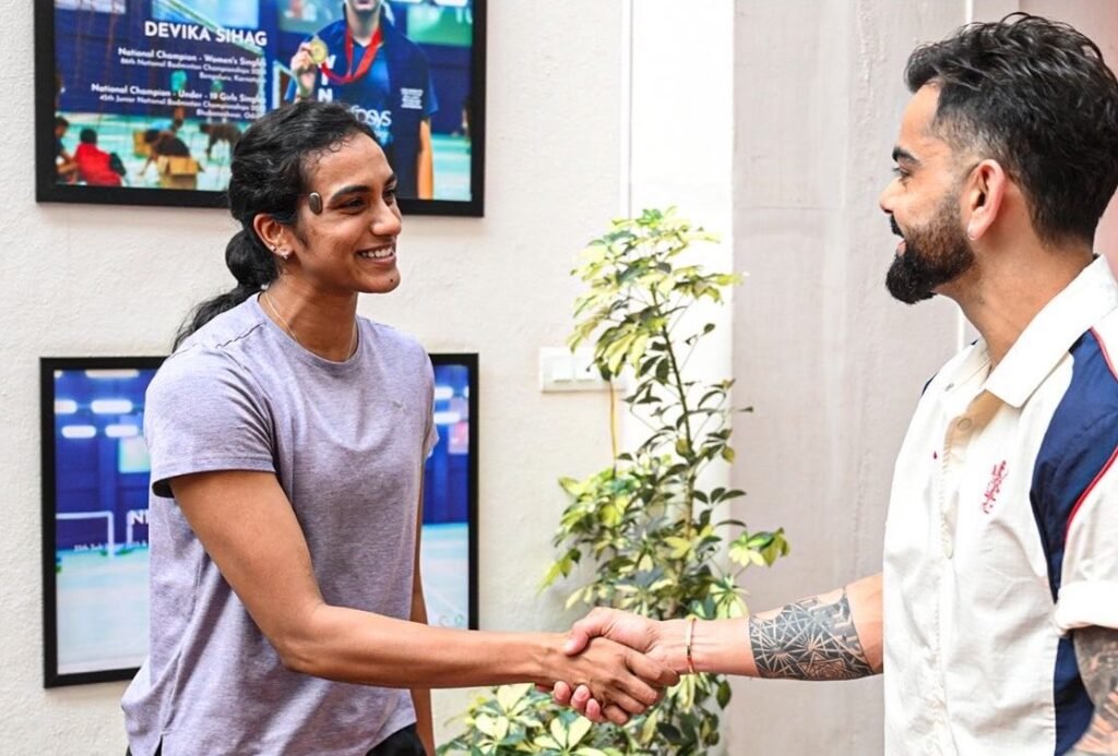 PV Sindhu and Virat Kohli discussing sportsmanship